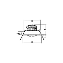 Brumberg Indbygningslampe IP20, blank, gennemsigtig d�mpbar 6W 680lm 3000K 20-40� 20-40� CRI 80-89