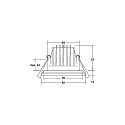 Brumberg Indbygningslampe ZONDRA LED stiv, direkte IP20, hvid d�mpbar 10W 790lm 3000K 20-40� 20-40� CRI >80