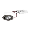 Downlight rund, d�mpbar IP65, titan d�mpbar