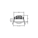 Brumberg Downlight firkantet, d�mpbar IP65, hvid d�mpbar