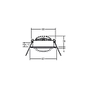 Brumberg Indbygningslampe rund, svingbar IP20, sort d�mpbar 6W 640lm 3000K 20-40� 20-40� CRI 80-89