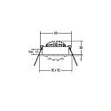 Brumberg Downlight firkantet, d�mpbar IP20, titan d�mpbar
