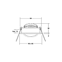 Brumberg Indbygningslampe svingbar, firkantet IP20, hvid d�mpbar 6W 640lm 3000K 20-40� 20-40� CRI 80-89