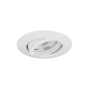 Brumberg Recessed LED spot set BB09 dim2warm incl. converter, IP20, round, 230V, 6W 1800-3000K 460lm 38�, swivelling 25�, white
