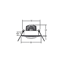 Brumberg Indbygningslampe rund, svingbar IP20, sort d�mpbar 6W 460lm 1800-3000K 20-40� 20-40� CRI 80-89