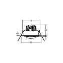 Brumberg Downlight BB09 rund, Dim-To-Warm IP20, nikkel mat d�mpbar