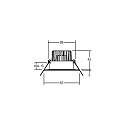Brumberg Indbygningslampe, blank, hvid  6W 680lm 3000K 20-40� 20-40� CRI 80-89