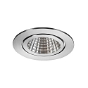 Brumberg Recessed outdoor LED downlight set BB15 incl. converter, V4A, IP54, round, 230V, 6W 3000K 640lm 38�, dimmable, stainless steel