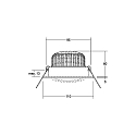 Brumberg recessed luminaire IP20, black dimmable 1280lm 4000K 20-40� 20-40�