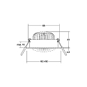 Brumberg Indbygningslampe svingbar, firkantet IP20, hvid d�mpbar 7W 680lm 3000K 20-40� 20-40� CRI 80-89