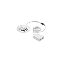 recessed luminaire ABACO ROUND PHASE swivelling, Dim-To-Warm IP44, white matt dimmable 8W 530lm 1800-3000K 36� 36� CRI > 90