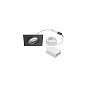 recessed luminaire ABACO SQUARE PHASE swivelling IP44, black matt dimmable 8W 1010lm 3000K 36� 36� CRI 82