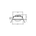 Brumberg Indbygningslampe rund, svingbar IP20, hvid d�mpbar 6W 640lm 3000K 20-40� 20-40� CRI 80-89