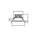 Brumberg Indbygningslampe ITANSA R BB15 rund LED IP54, sort mat d�mpbar 6W 680lm 3000K 20-40� 20-40� CRI 80-89