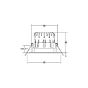 outdoor ceiling luminaire BB20 round, rigid IP65, nickel matt dimmable