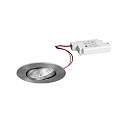 Udend�rs indbygningslampe BB23 rund, svingbar IP65, nikkel d�mpbar