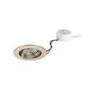 Indbygningslampe TIRREL-R rund, svingbar IP20, blank, gennemsigtig d�mpbar 6W 680lm 3000K 38� 38� CRI >80