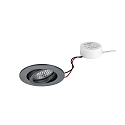 Indbygningslampe TIRREL-R rund, svingbar IP20, titan d�mpbar 6W 680lm 3000K 38� 38� CRI >80
