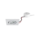 Indbygningslampe TIRREL-S firkantet, svingbar IP20, hvid d�mpbar 6W 680lm 3000K 38� 38� CRI >80
