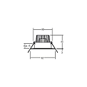 Brumberg recessed luminaire, glossy, white  6W 680lm 3000K 20-40� 20-40� CRI 80-89