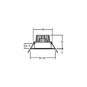 Brumberg Indbygningslampe, blank, hvid  6W 680lm 3000K 20-40� 20-40� CRI 80-89
