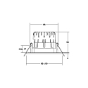 Brumberg Indbygningslampe IP65, blank, nikkel 7W 620lm 3000K 20-40� 20-40� CRI 80-89