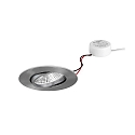 Indbygningslampe IP65, blank, nikkel  7W 620lm 3000K 20-40� 20-40� CRI 80-89