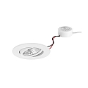Indbygningslampe IP65, blank, hvid  7W 620lm 3000K 20-40� 20-40� CRI 80-89