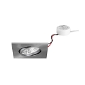 Indbygningslampe IP65, blank, nikkel  7W 620lm 3000K 20-40� 20-40� CRI 80-89
