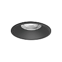 Indbygnings loftlampe DIOS MAXI rund, direkte IP20, sort 