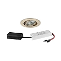 Indbygningslampe IP20, blank, gennemsigtig d�mpbar 6W 680lm 3000K 20-40� 20-40� CRI 80-89