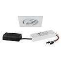Indbygningslampe TIRREL S svingbar, firkantet LED IP20, hvid d�mpbar 6W 680lm 3000K 20-40� 20-40� CRI 80-89
