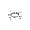 Brumberg Recessed LED spot set BB03 incl. DALI-converter + connection box, IP20, round, 230V, 6W 3000K 640lm 38�, swivelling