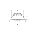 Brumberg Indbygningslampe IP20, blank, sort d�mpbar 7W 680lm 3000K 20-40� 20-40� CRI 80-89