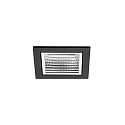 ceiling recessed luminaire APOLLO MICRO square, direct IP20, black, transparent dimmable