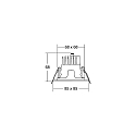 Brumberg ceiling recessed luminaire APOLLO MICRO square, direct IP20, black, transparent dimmable