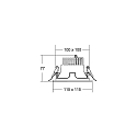 ceiling recessed luminaire APOLLO MINI square, direct IP20