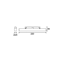 Brumberg track linear luminaire PEPA LINEAR 22CM LENS rigid, DALI controllable, with lens optics IP20, black matt dimmable