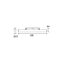 Skinne Line�rt lampe PEPA LINEAR 32.8CM LENS stiv, DALI styrbar, med linseoptik IP20, sort mat d�mpbar
