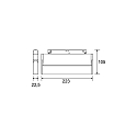 Brumberg Skinne Line�rt lampe PEPA LINEAR 22.3CM TILT LENS DALI styrbar, vipbar, med linseoptik IP20, sort mat d�mpbar