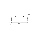 Skinne Line�rt lampe PEPA LINEAR 33.1CM TILT LENS DALI styrbar, vipbar, med linseoptik IP20, sort mat d�mpbar