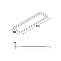 Brumberg LED panel REFIDO 2CCT DALI-2 / 122.5 X 32.5 CM overflademonteret version, DALI styrbar, CCT Switch, UGR < 19