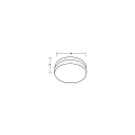Brumberg wall and ceiling luminaire IDA � 18CM 1 flame E27 IP44, nickel matt dimmable