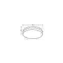 Brumberg wall and ceiling luminaire IDA � 30CM 3 flames E27 IP44, nickel matt dimmable