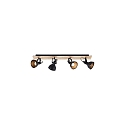 ceiling luminaire DACTYL 4 flames, adjustable E14 IP20, light wood, black matt dimmable