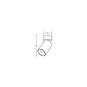 Loftlampe TAGES � 6CM 1-flamme, lille, rund GU10 IP20, sort mat d�mpbar