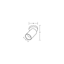 Brumberg Loftlampe TAGES � 8CM 1-flamme, stor, rund GU10 IP20, hvid mat d�mpbar