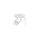 Brumberg Loftlampe TAGES 1-flamme, firkantet GU10 IP20, sort mat d�mpbar
