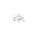 Loftlampe TAGES 4-flammer, firkantet GU10 IP20, sort mat d�mpbar