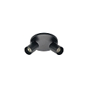 Loftlampe TAGES 2-flammer, rund GU10 IP20, sort mat d�mpbar